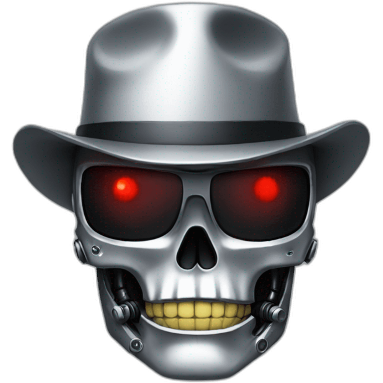 terminator wearing a party hat emoji