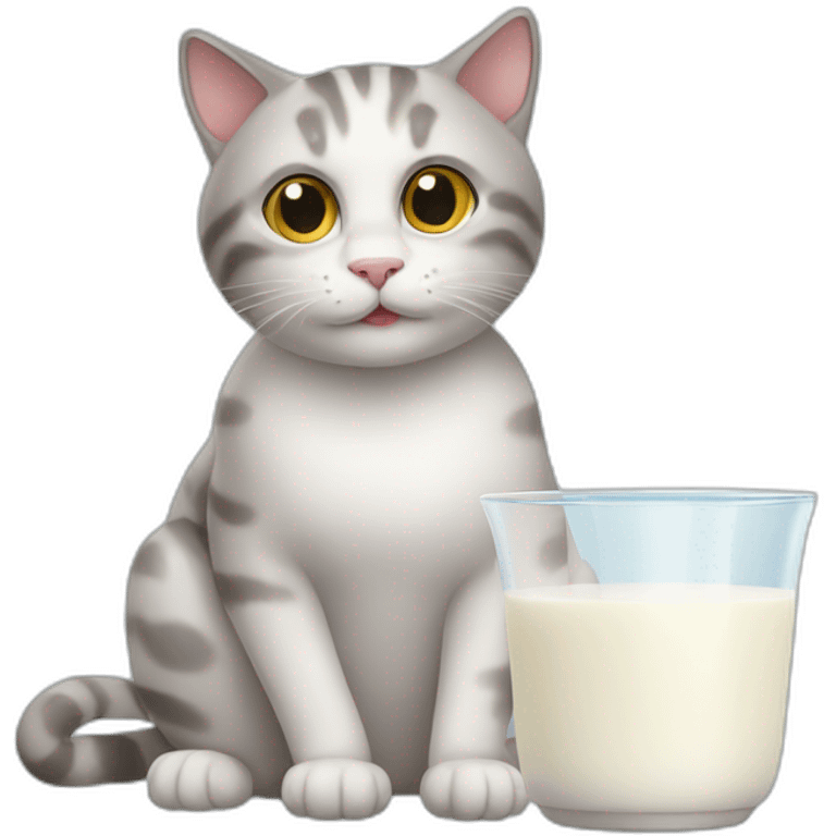 cat with milk emoji