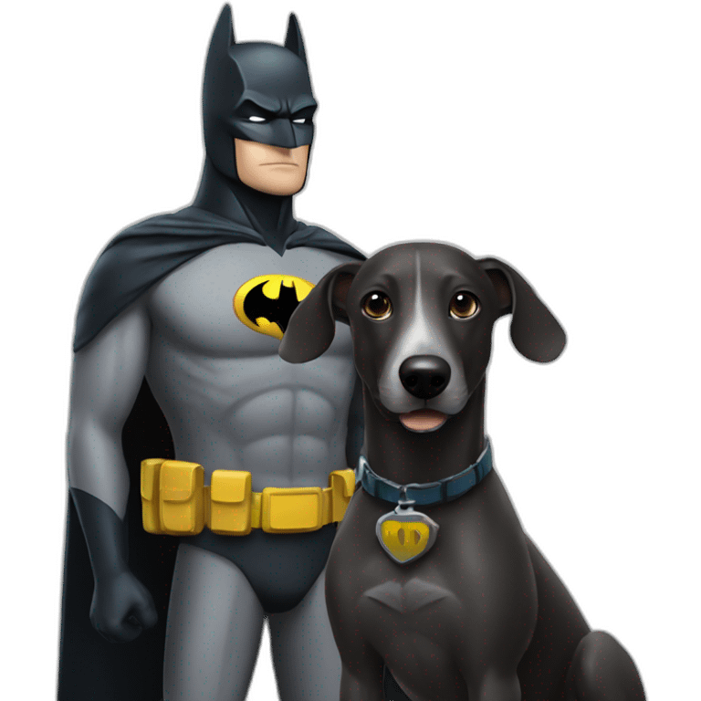 Batman and greyhound emoji