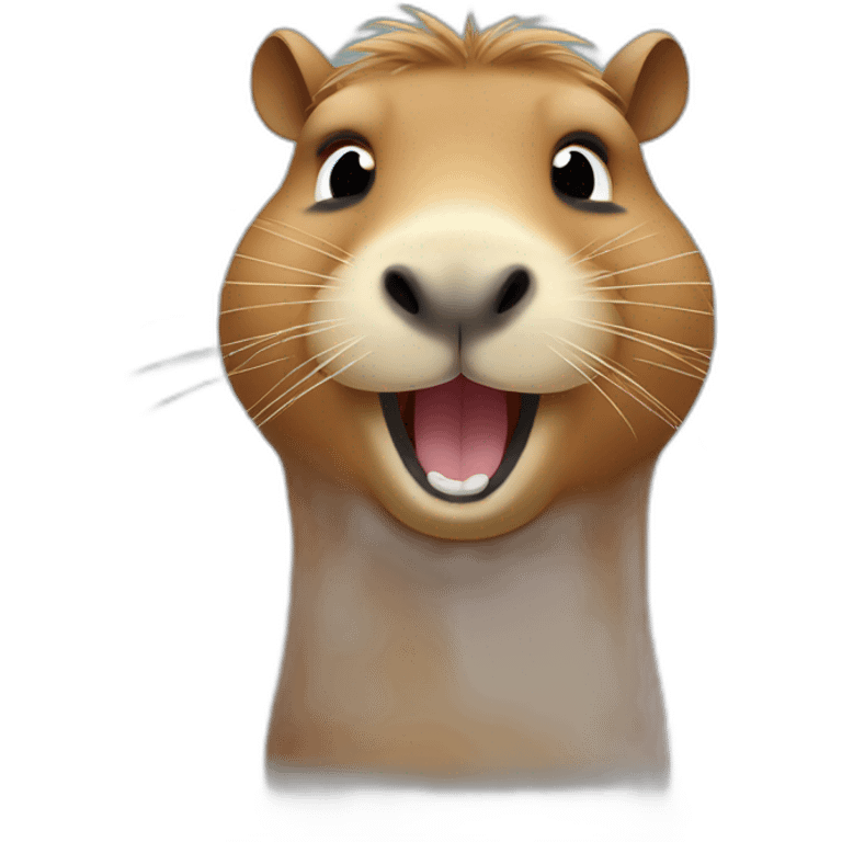 super happy capybara face emoji