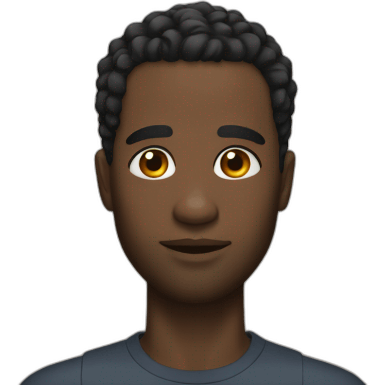 Beautiful black man with short hair emoji