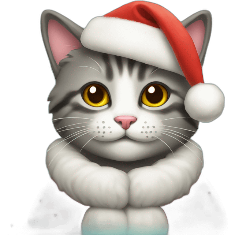 christmas kitty emoji