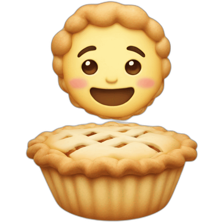 Cute pie emoji