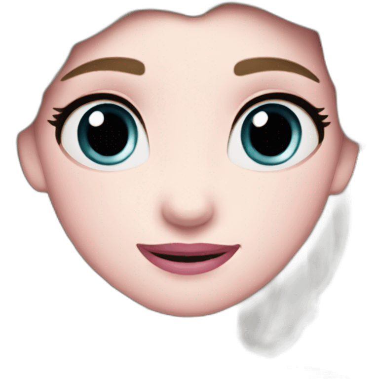 Elsa frozen pink emoji