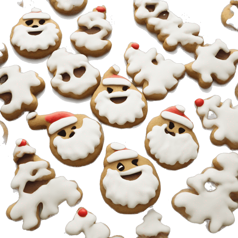 Christmas cookies with white simple frosting  emoji