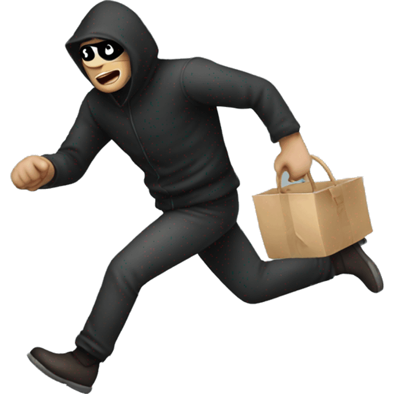 Thief escaping emoji