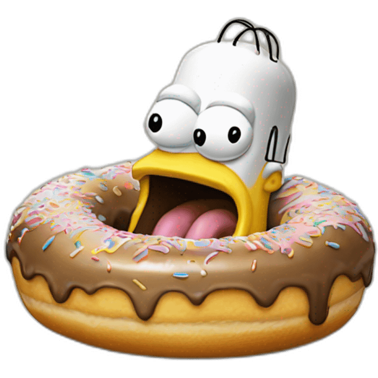 Homer qui mange un donut emoji