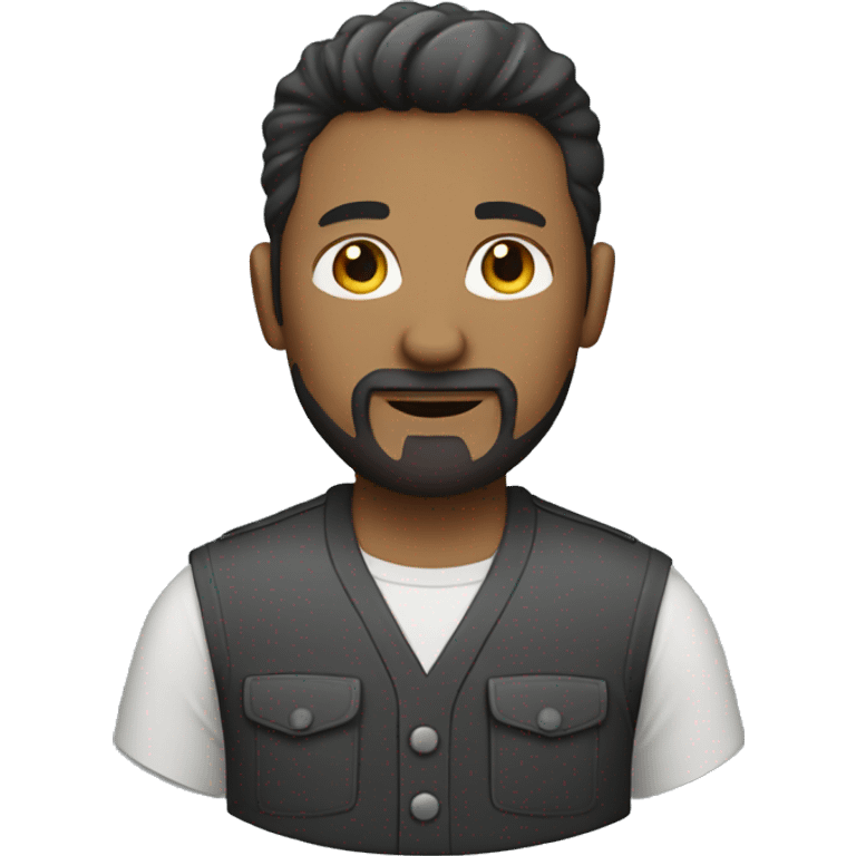 guy with goatee, and work clothes  emoji