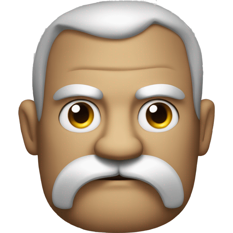 Chessboxing Berserker with staring eyes and curling moustache emoji