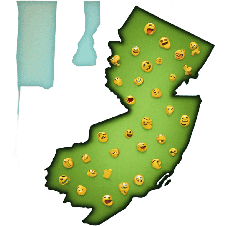 The state of New Jersey map emoji