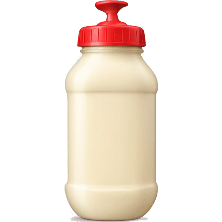 Mayonnaise bottle with red lid  emoji