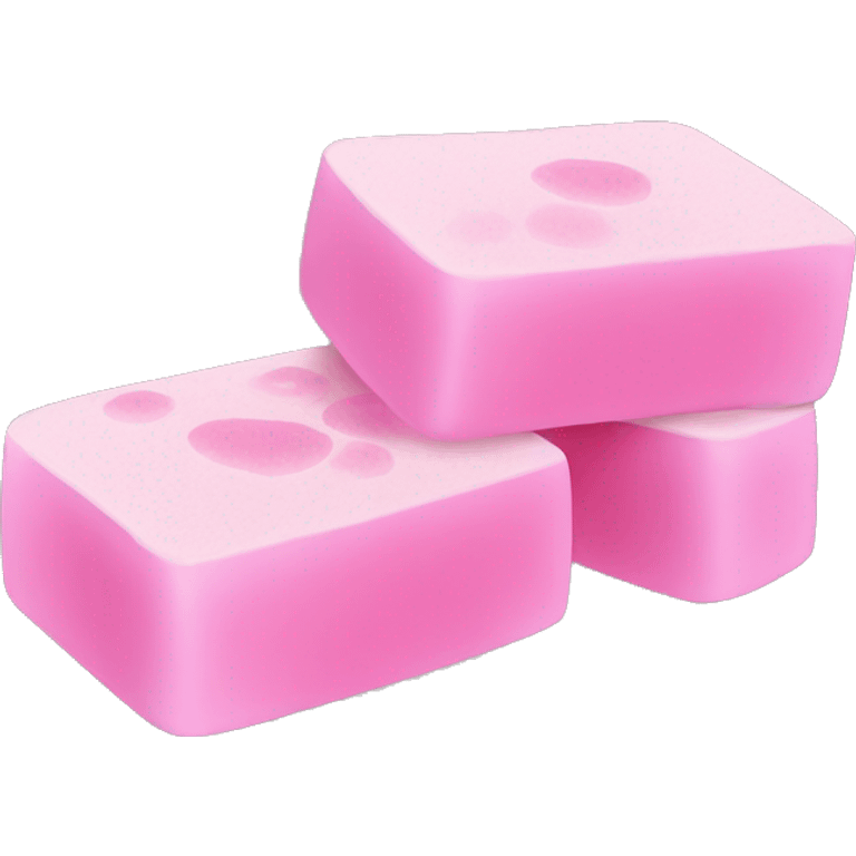 Pink soap suds emoji