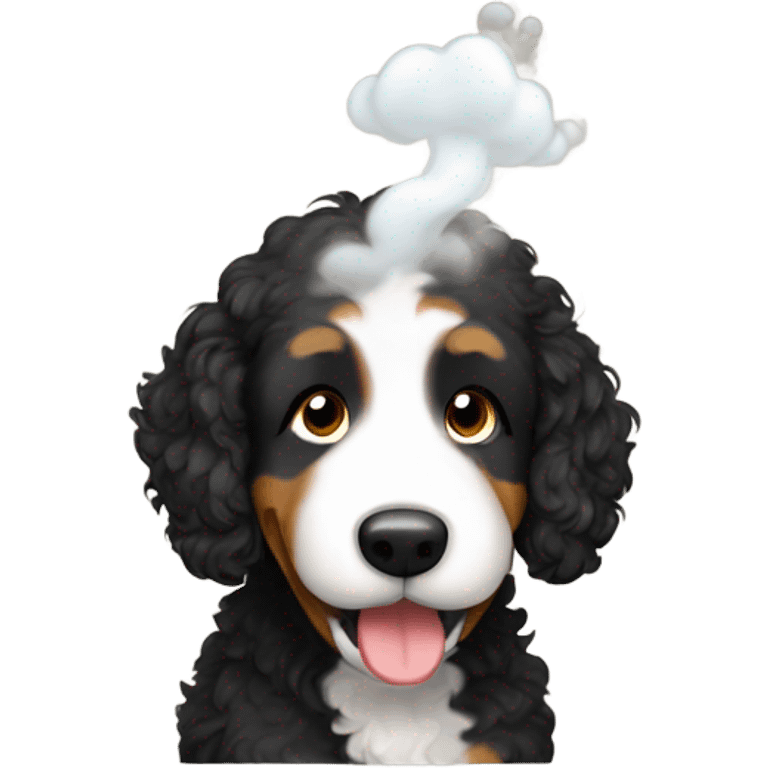 bernedoodle farting emoji