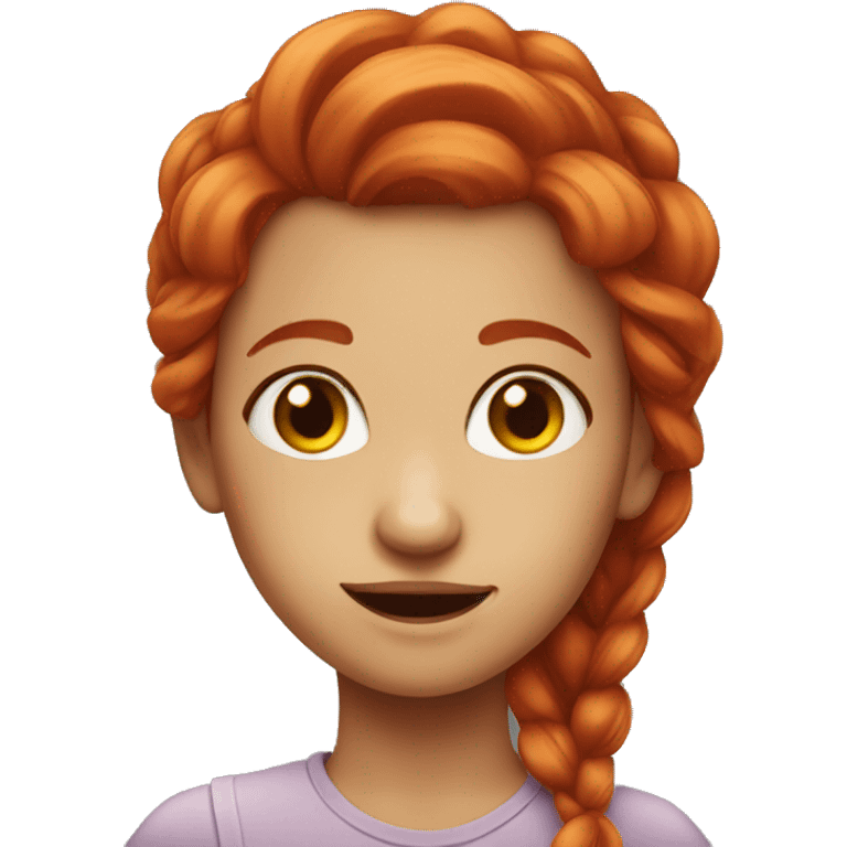 Red hair girl smirking emoji