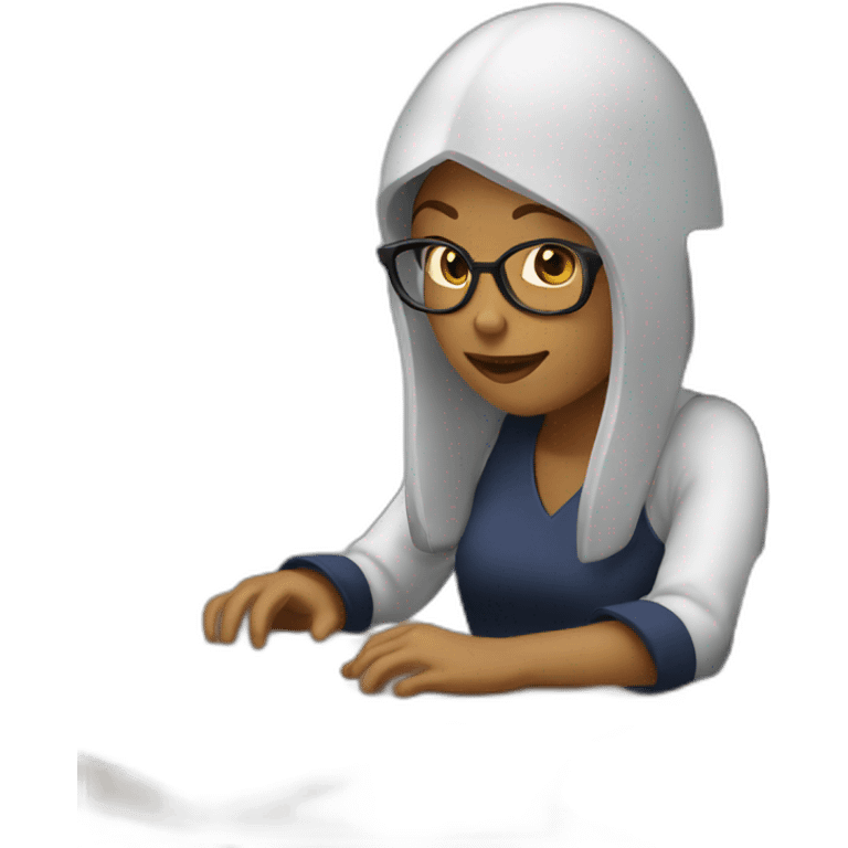 Wizards women working on computer emoji