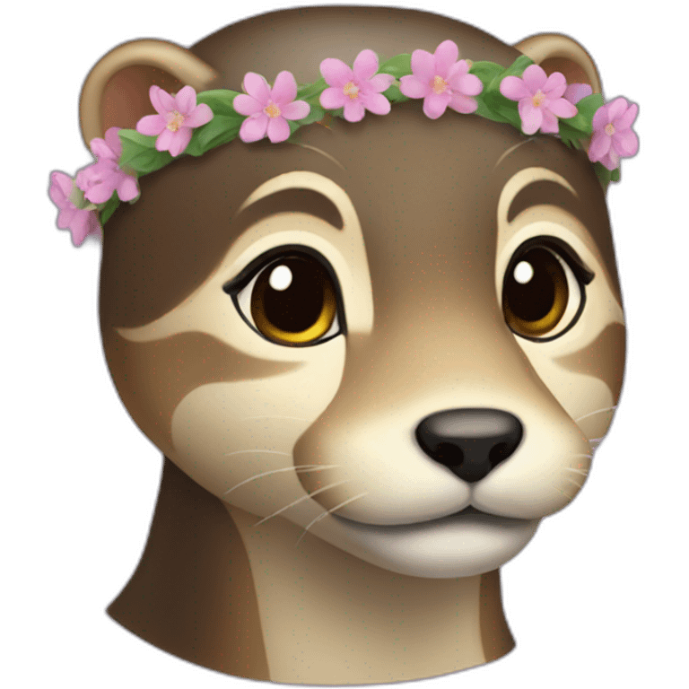 Une loutre princesse emoji