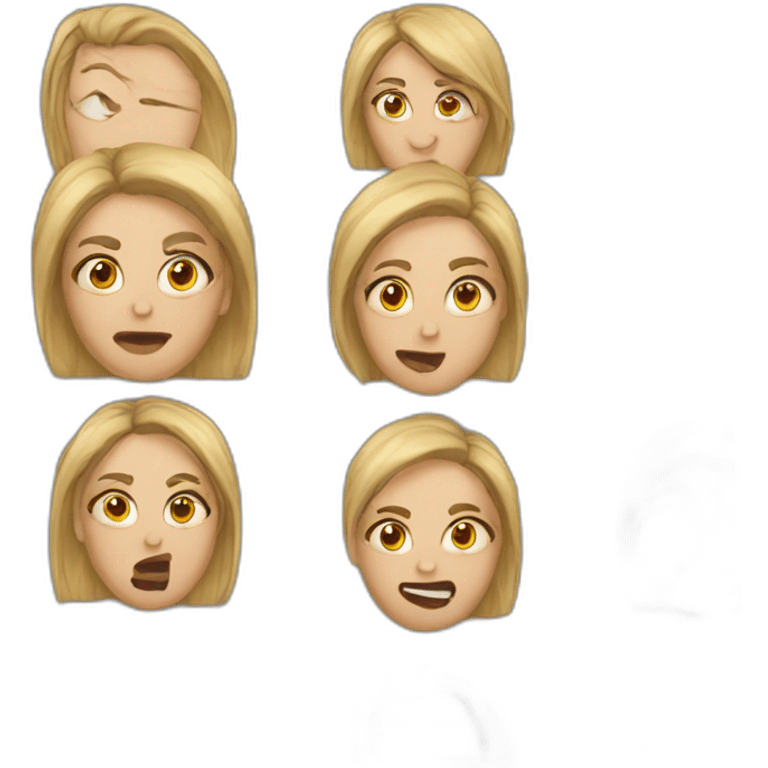 woman with a confused facial expression emoji