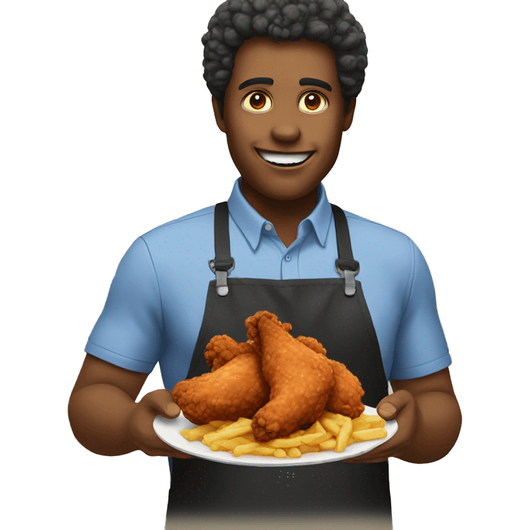 eating fried chicken  emoji