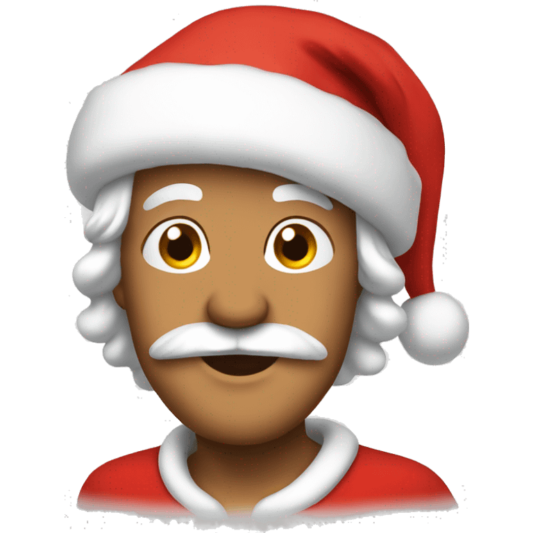 Santa wearing bonnet emoji