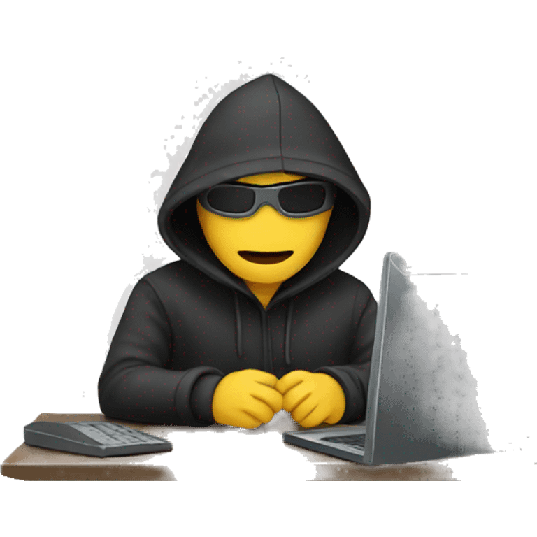 hacker using computer emoji