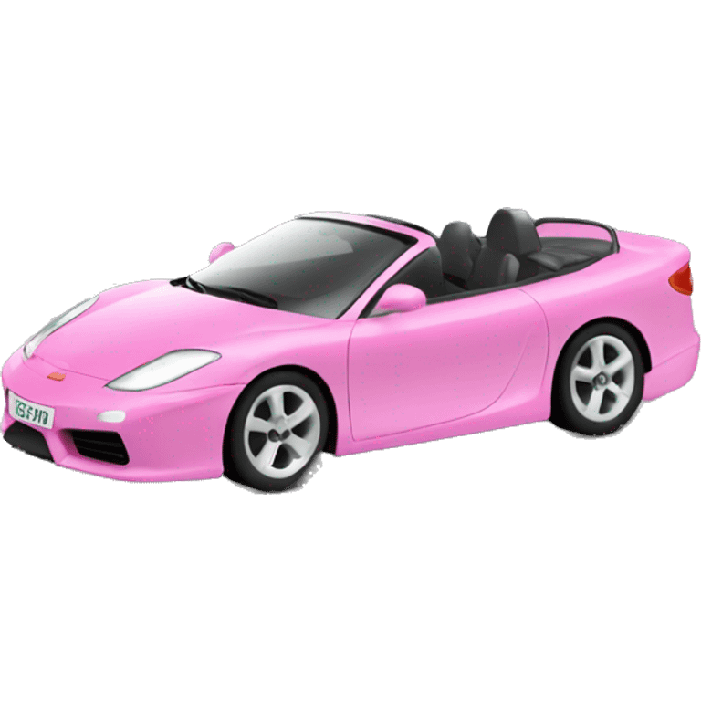 Coche de Fórmula 1 de color rosa emoji