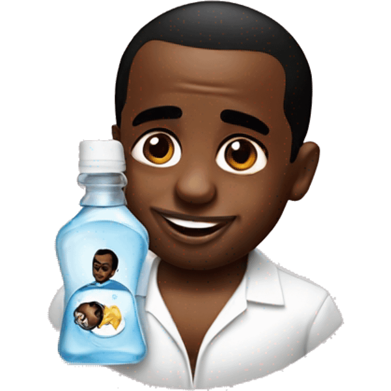 P diddy with a baby and baby oil emoji