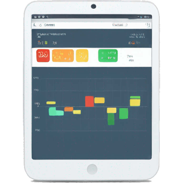 tablet for an analytics dashboard emoji