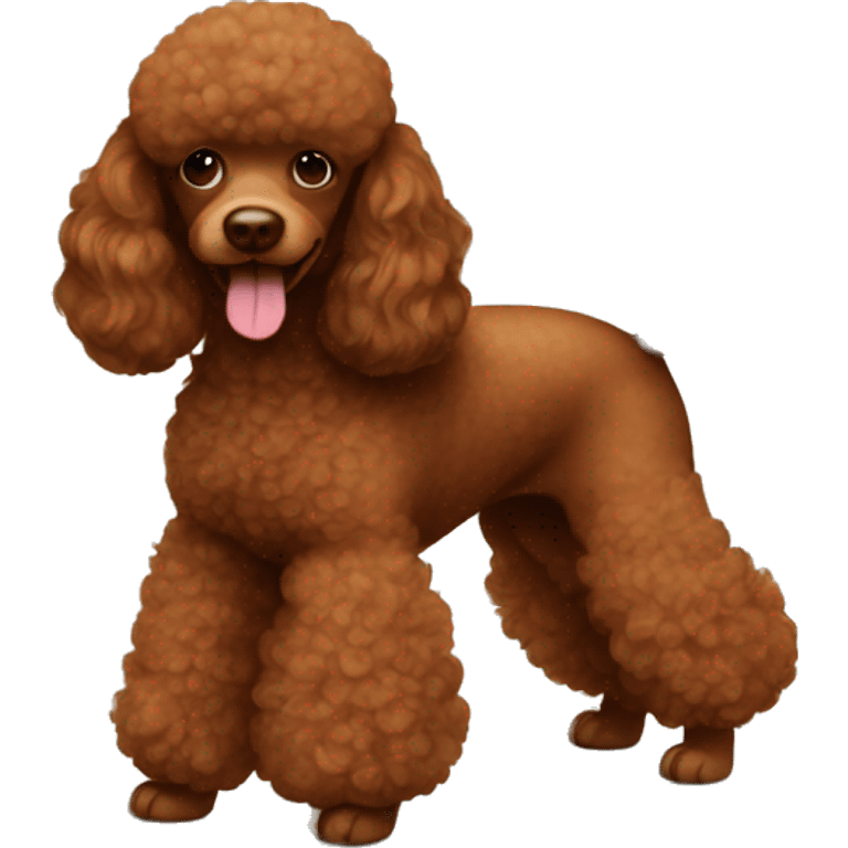 Red brown poodle emoji