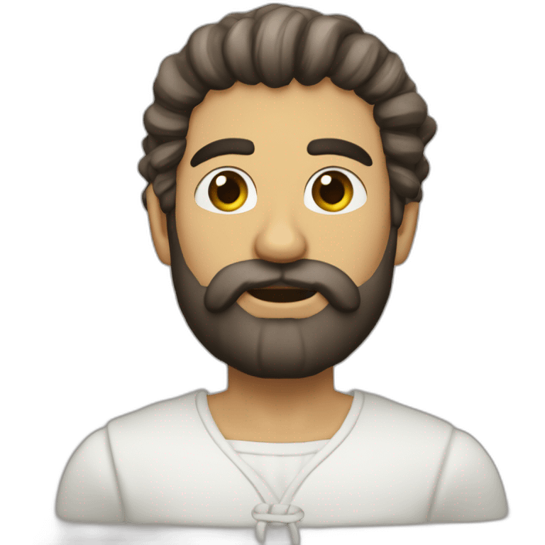 Texto “LosBarbis”siameses con barbas emoji