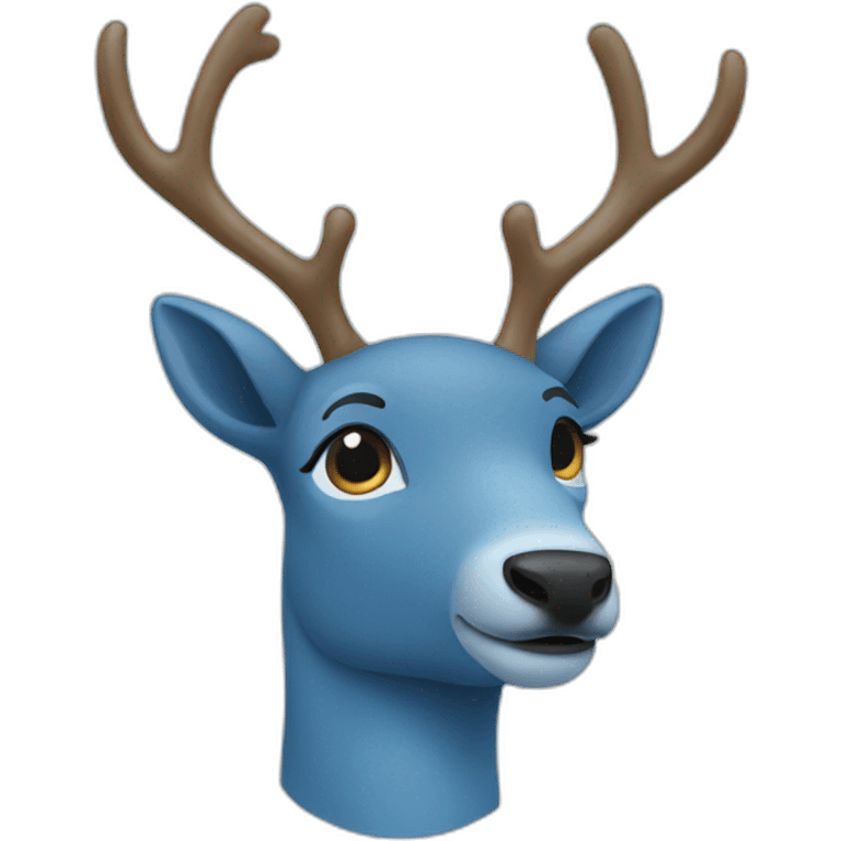 blue reindeer emoji