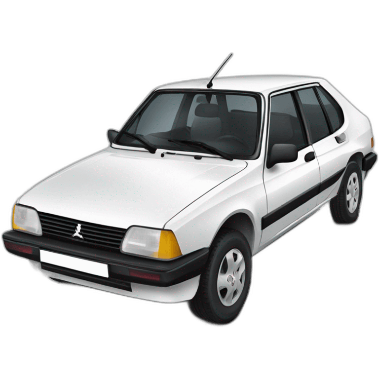 white peugeot 309 emoji