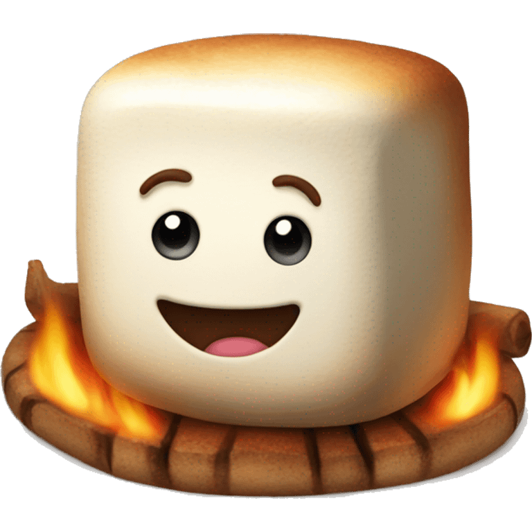 Realistic roasted marshmallows emoji