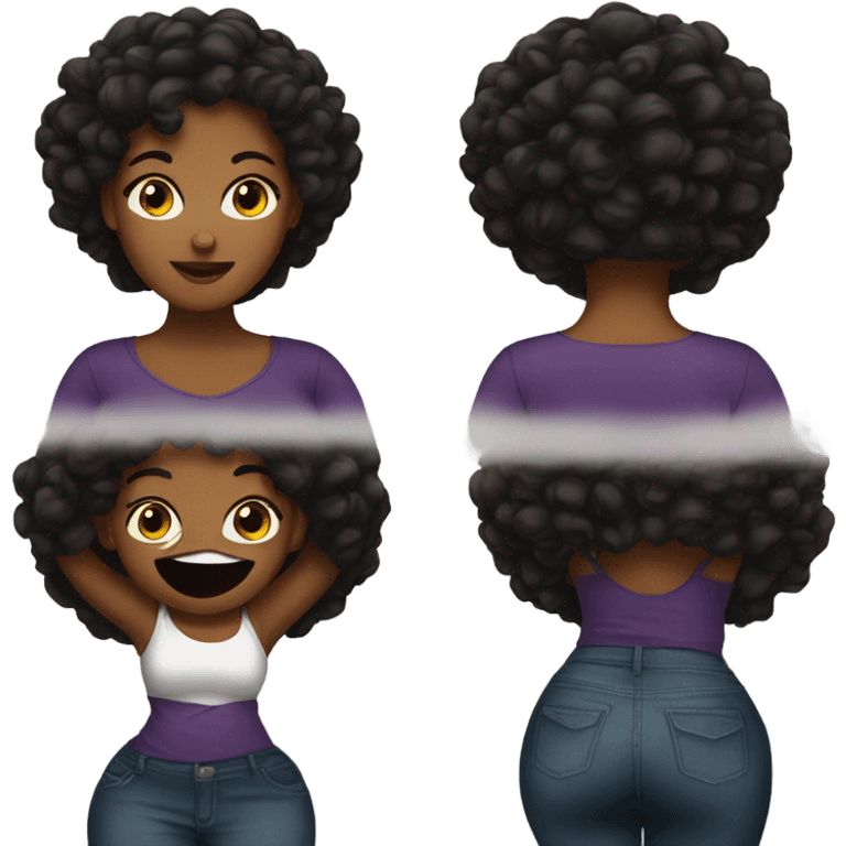 Curvy black woman emoji