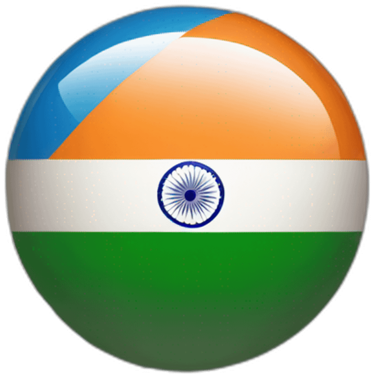 India flag as a ball emoji