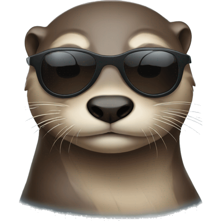 Otter with sunglasses  emoji