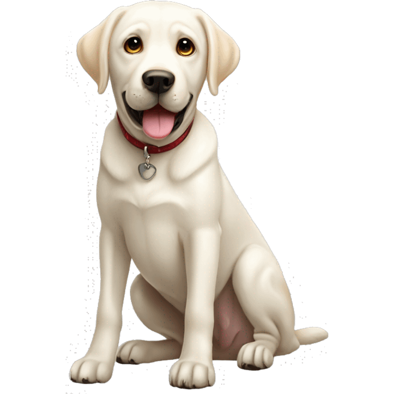 White Labrador dog ￼ emoji