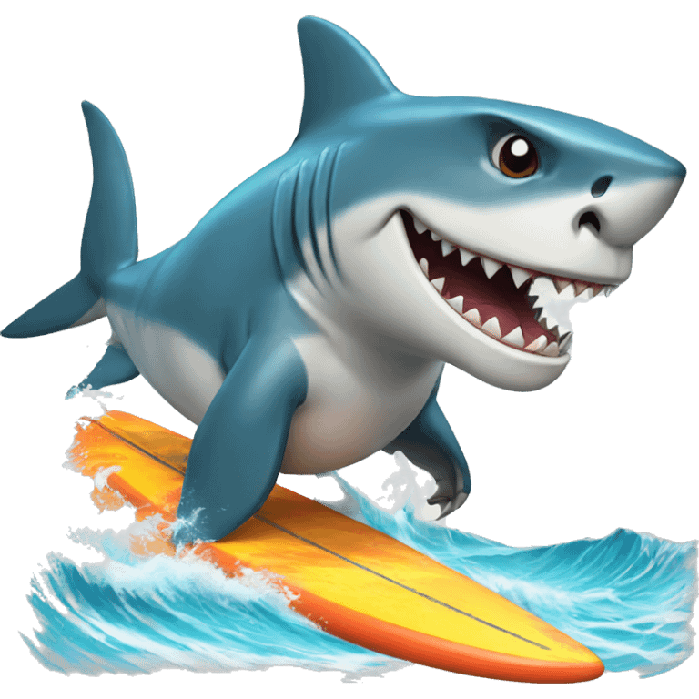 Shark tiger surf emoji