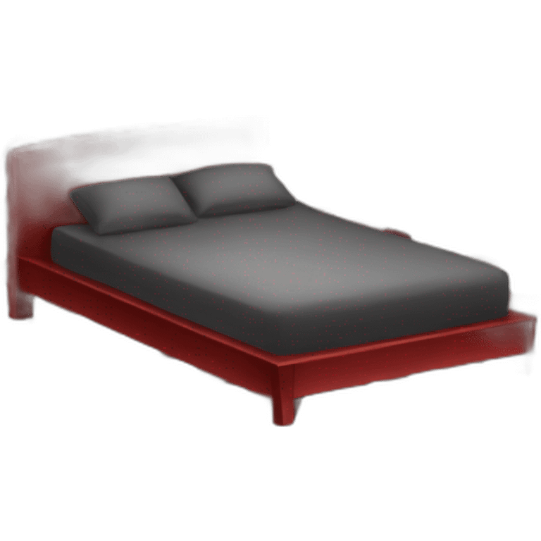 red silky bed black wood emoji