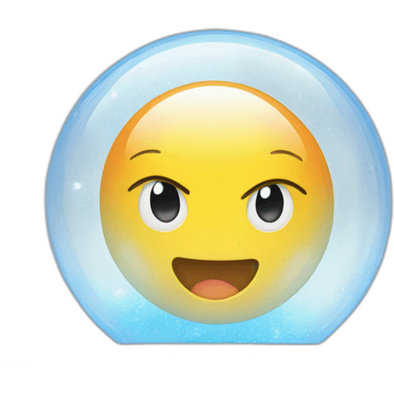 macbook in a crystal bubble emoji