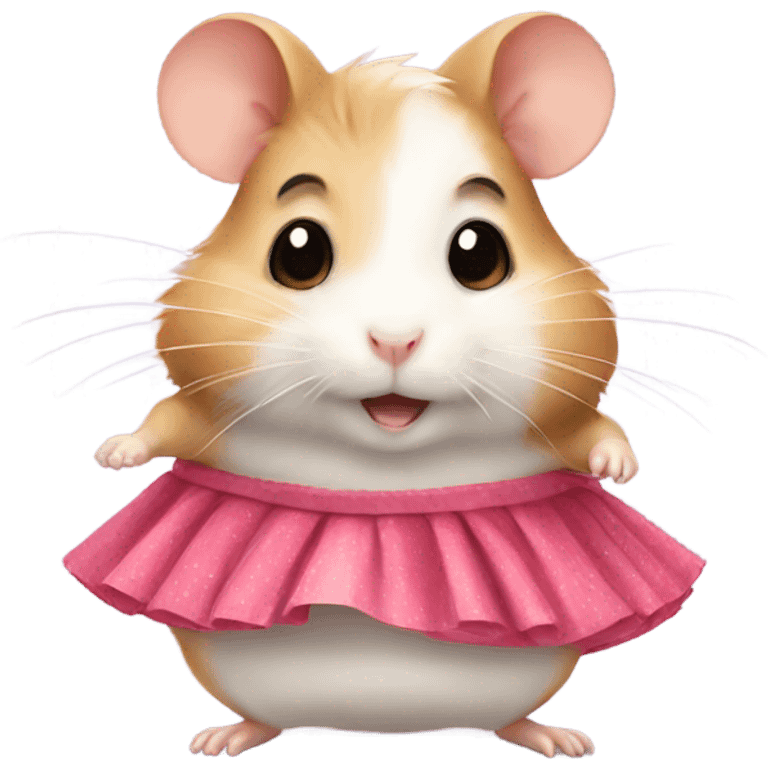 Hamster with a skirt emoji