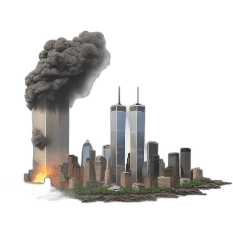 9/11 destroyed tower emoji