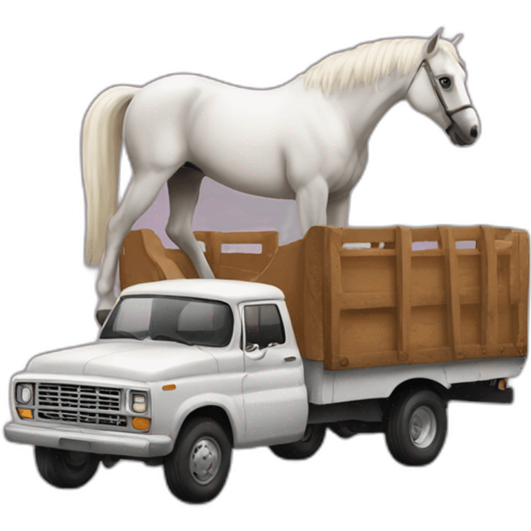 truck with horse emoji