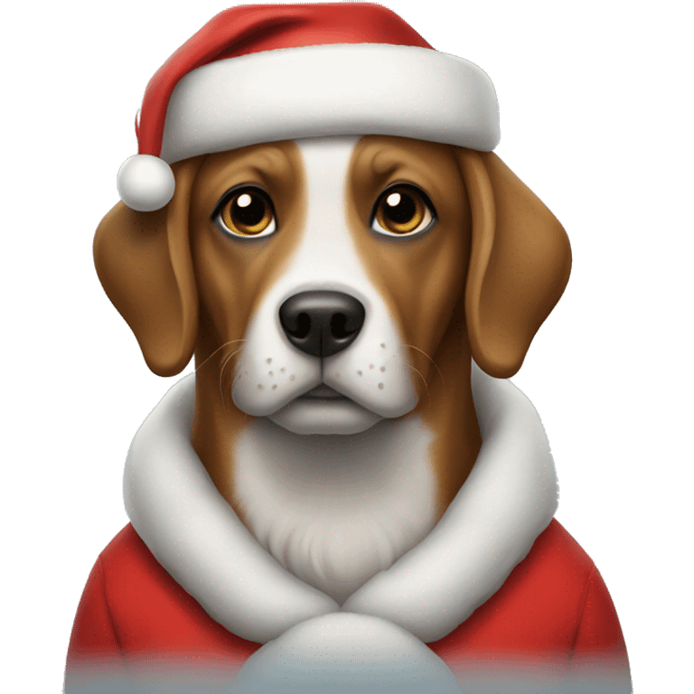 Dog in Santa suit emoji