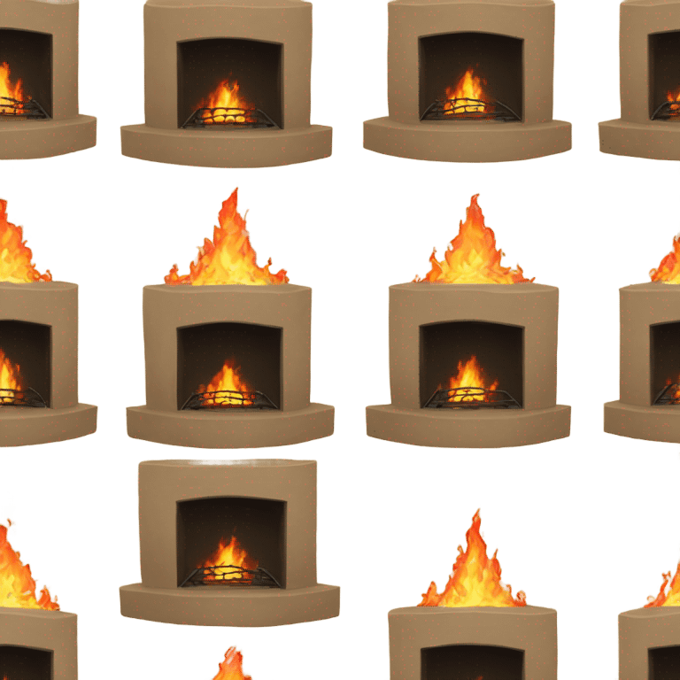 beige fireplace with bonfirebeige fireplace with bonfire emoji