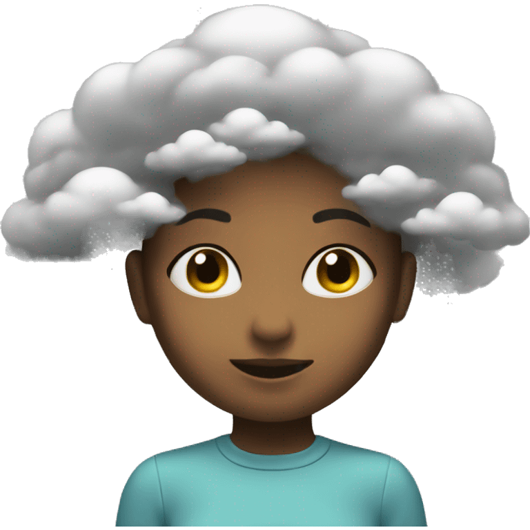 girl behind cloud emoji