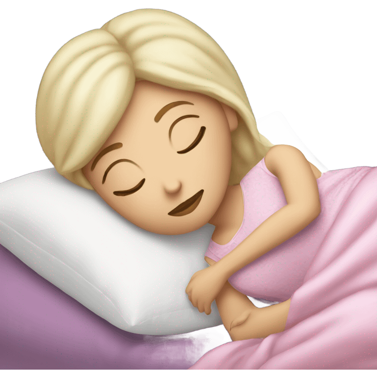 sleeping beauty brunette white girl with a silk pillow emoji