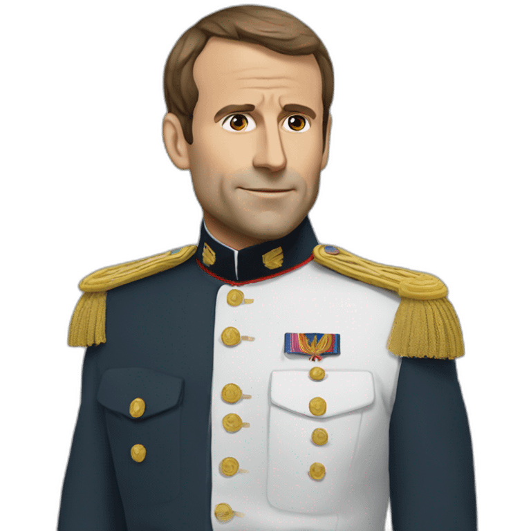 Macron en militaire  emoji