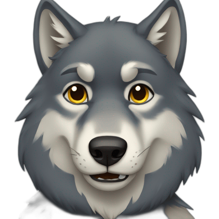 Wolf sad emoji