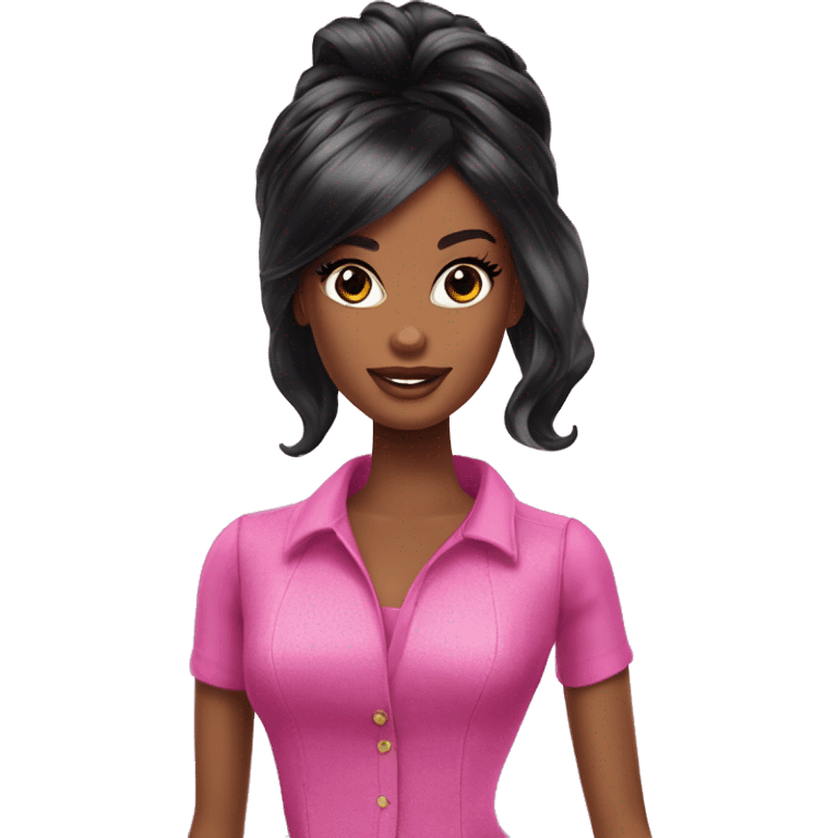 Barbie cabello negro  emoji