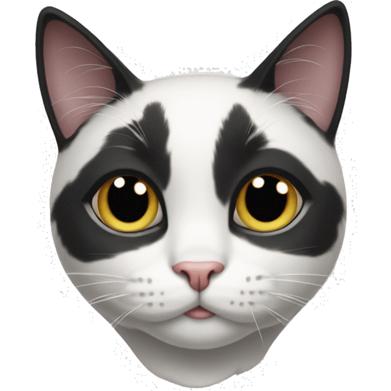 Black and white cat emoji